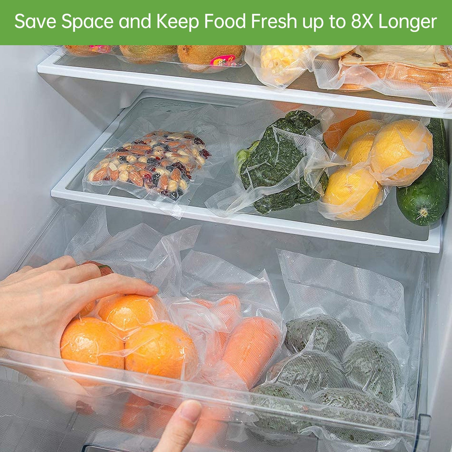 Premium Vacuum Sealer Bags – 11" x 16" Heavy-Duty, BPA-Free (300 Count) – for Food Saver, Sous Vide & Long-Term Storage