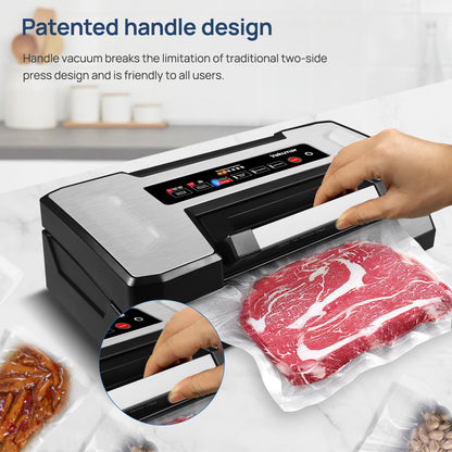 Vacuum-sealed raw steak in VAKUMAR bag – lock in freshness for freezer storage with Pro sealer system