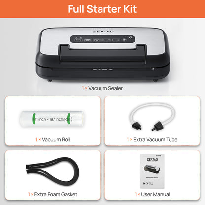 Machine à emballer sous vide pour aliments SEATAO 80 Kpa - Conservation en mode sec/humide