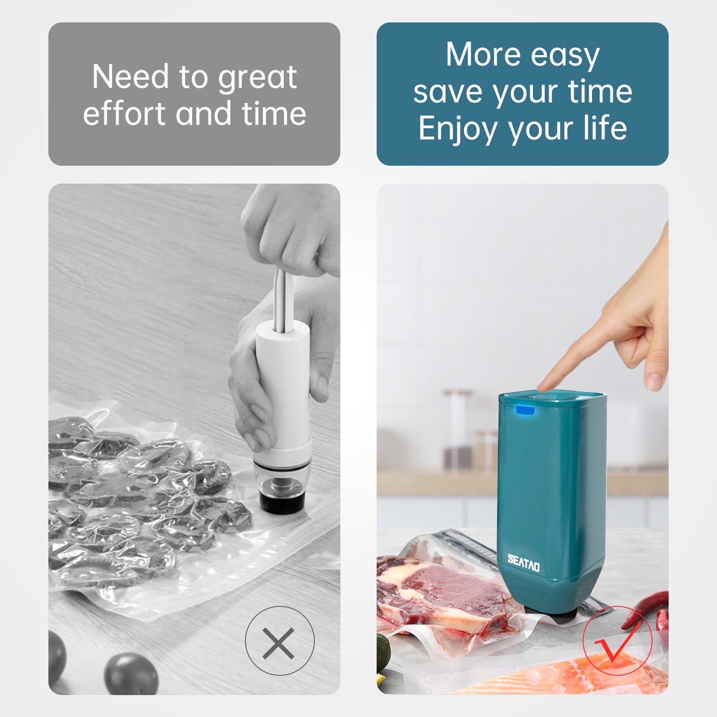 Machine de mise sous vide portative polyvalente améliorée 