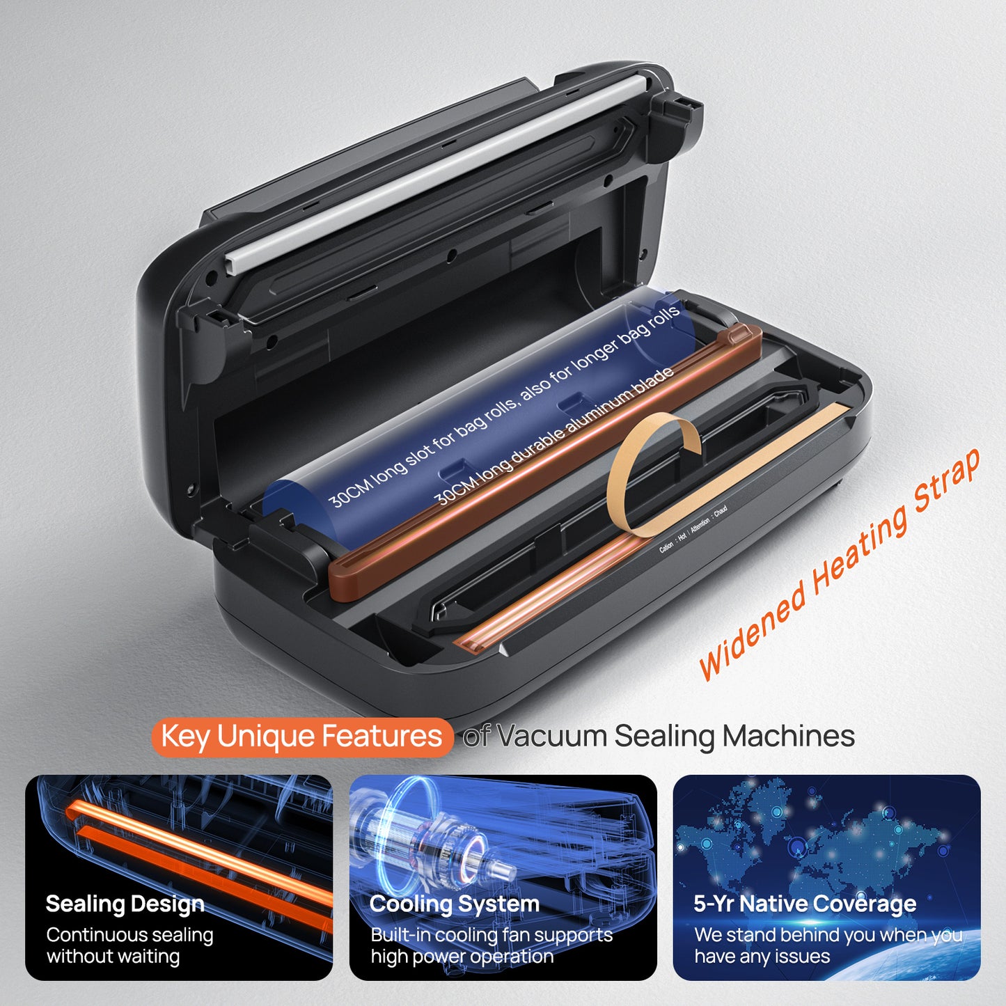 Machine à emballer sous vide pour aliments SEATAO 80 Kpa - Conservation en mode sec/humide