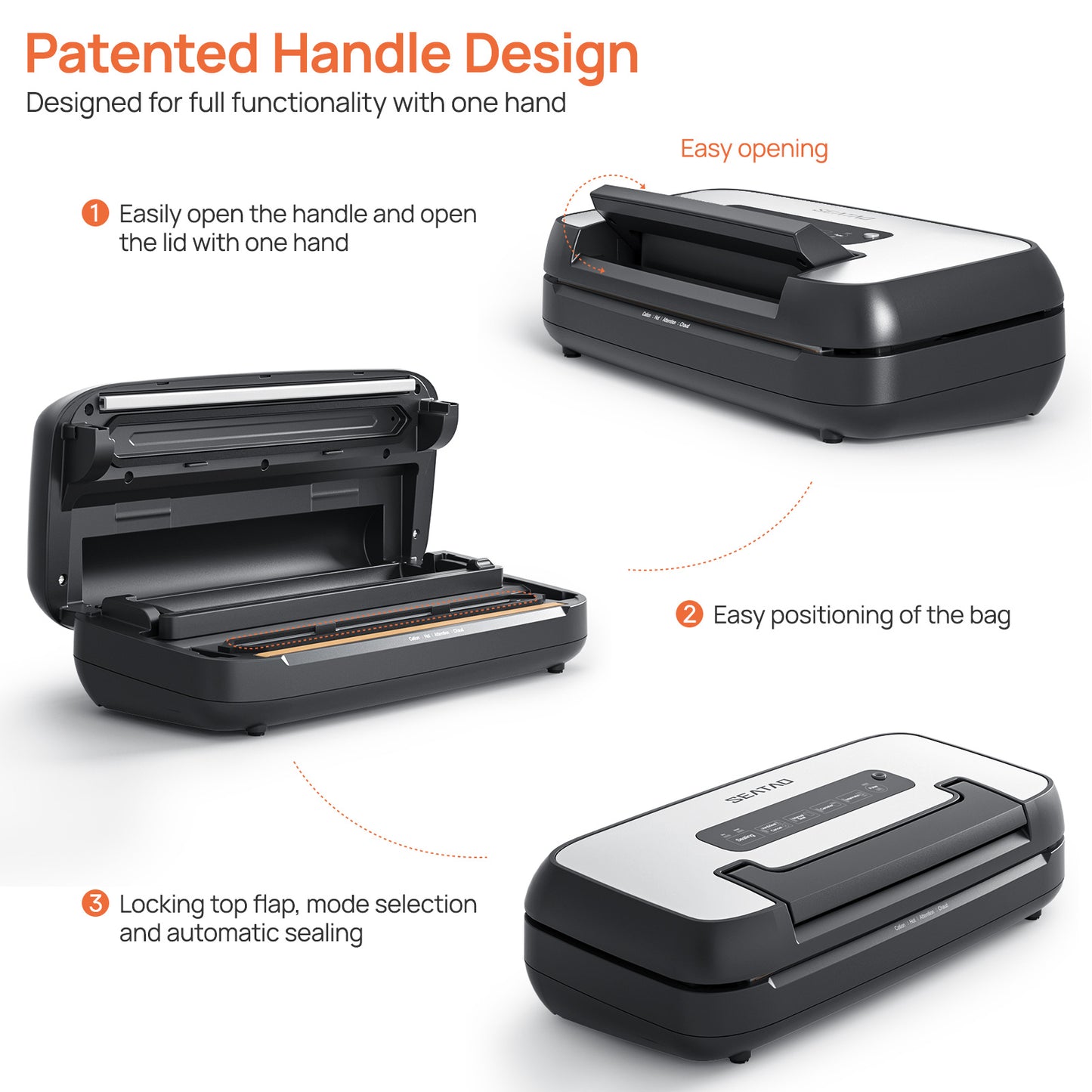 Machine à emballer sous vide pour aliments SEATAO 80 Kpa - Conservation en mode sec/humide