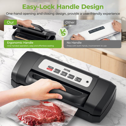 90kPa Automatic Vacuum Sealer Machine – 6-in-1 Food Saver for Dry & Moist Foods