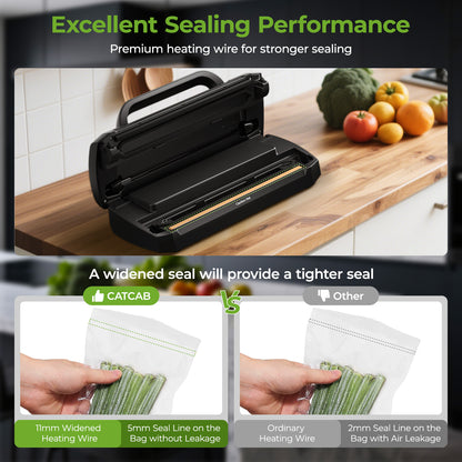 90kPa Automatic Vacuum Sealer Machine – 6-in-1 Food Saver for Dry & Moist Foods