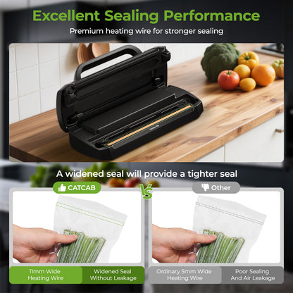 90kPa Automatic Vacuum Sealer Machine – 6-in-1 Food Saver for Dry & Moist Foods