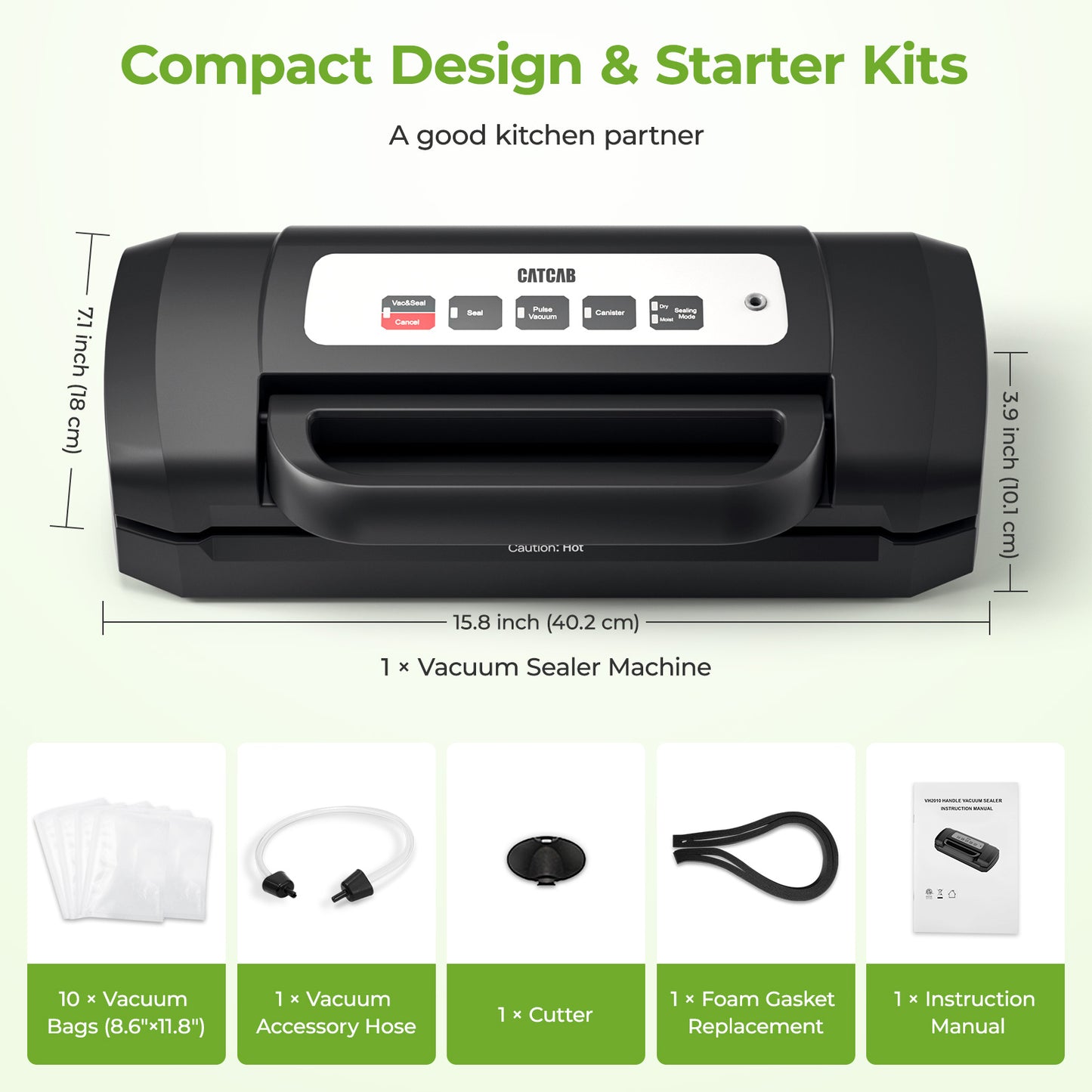 90kPa Automatic Vacuum Sealer Machine – 6-in-1 Food Saver for Dry & Moist Foods