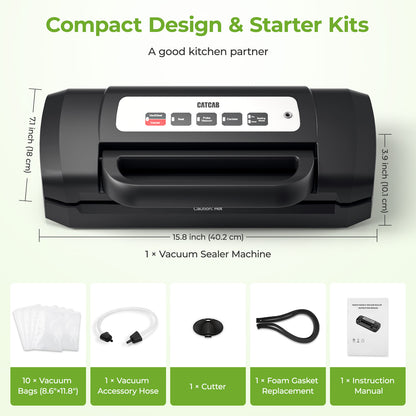 90kPa Automatic Vacuum Sealer Machine – 6-in-1 Food Saver for Dry & Moist Foods