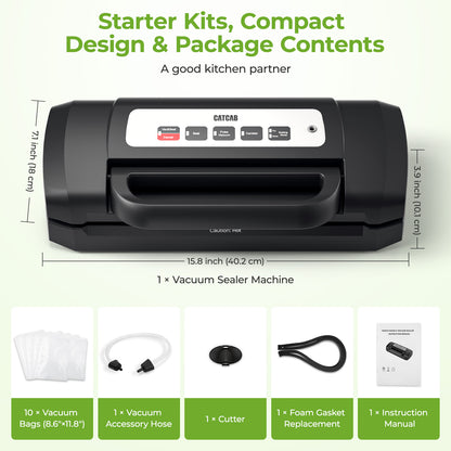 90kPa Automatic Vacuum Sealer Machine – 6-in-1 Food Saver for Dry & Moist Foods