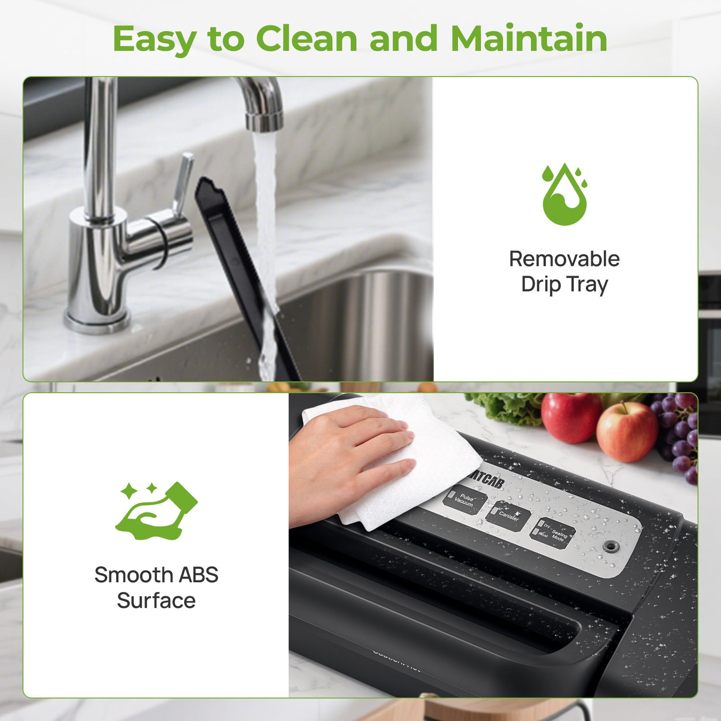 90kPa Automatic Vacuum Sealer Machine – 6-in-1 Food Saver for Dry & Moist Foods