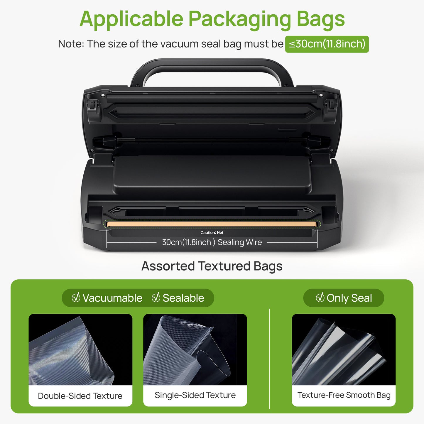 90kPa Automatic Vacuum Sealer Machine – 6-in-1 Food Saver for Dry & Moist Foods