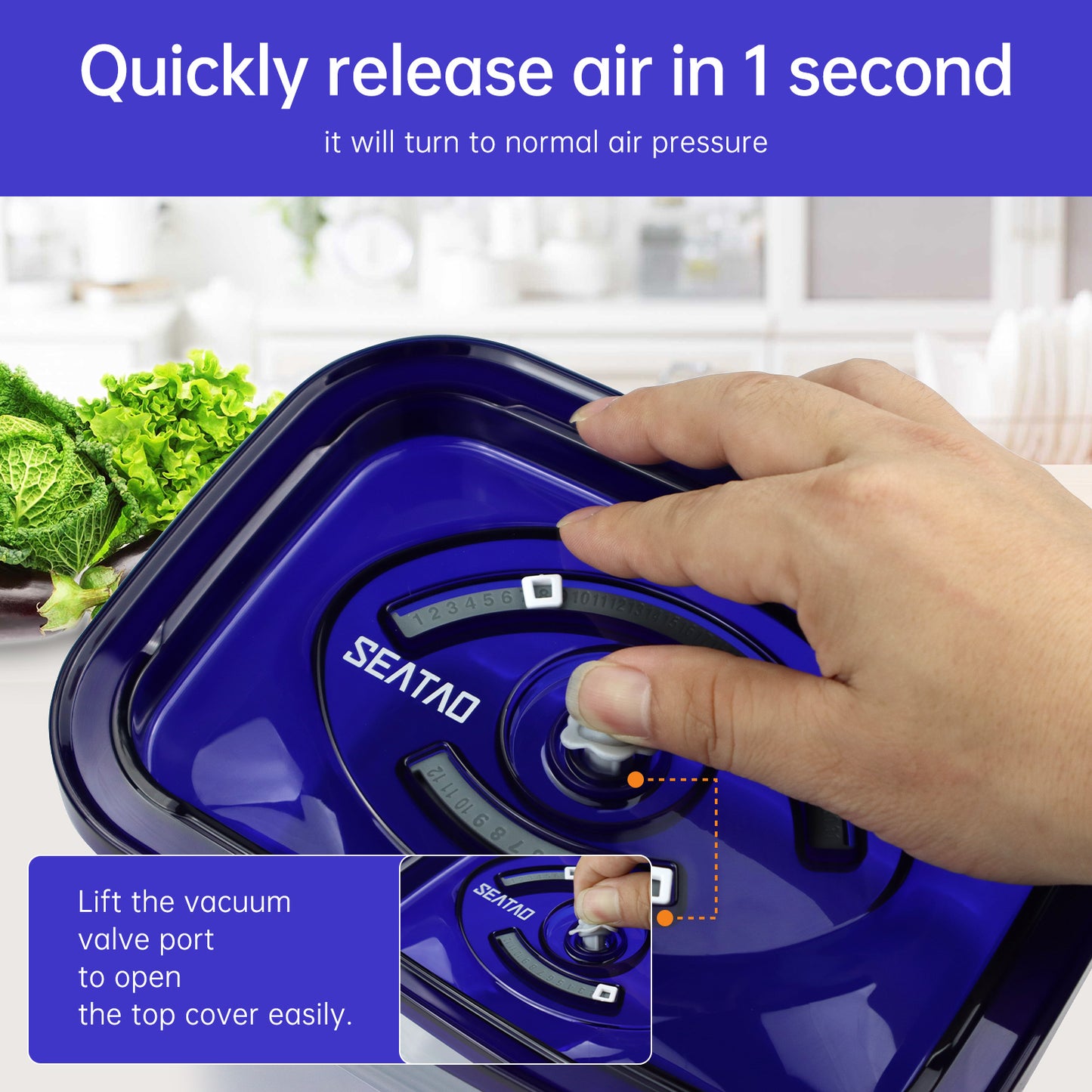 SEATAO Vacuum Sealed Glass Food Storage Boxes